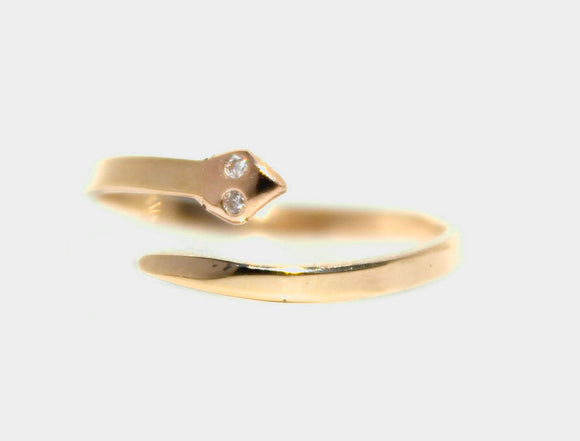 Snake Ring with Diamond Eye