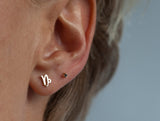 Zodiac studs. Solid Yellow Gold