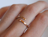 Snake Ring with Diamond Eye
